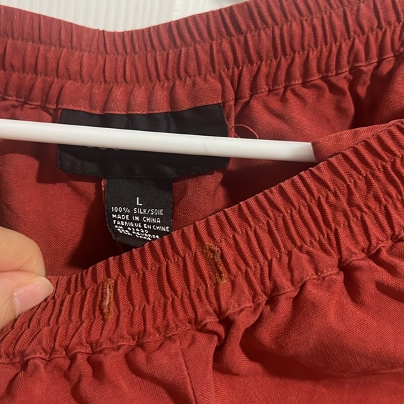 August silk burnt orange set, size L - Picture 7 of 8